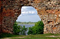 Ludza castle ruins and Big Ludza Lake